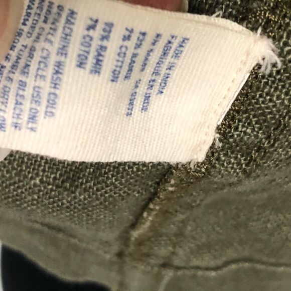 American Eagle Green Utility Moto Linen Jacket - Women’s XXS - Picture 5 of 5